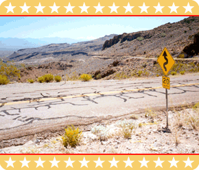 Historic Route 66 on the way up to Oatman, Arizona.